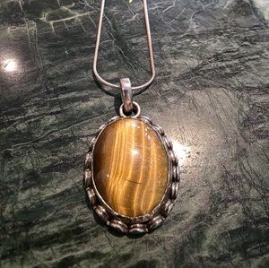 Silver and Gold Pendant Necklace